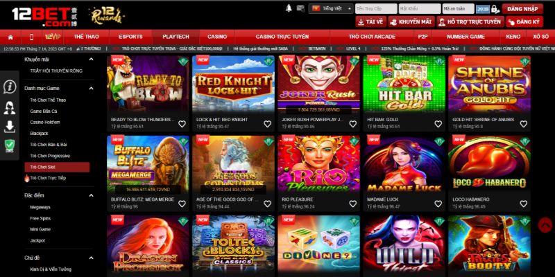 12BET website chơi slot game đổi thưởng xanh chín