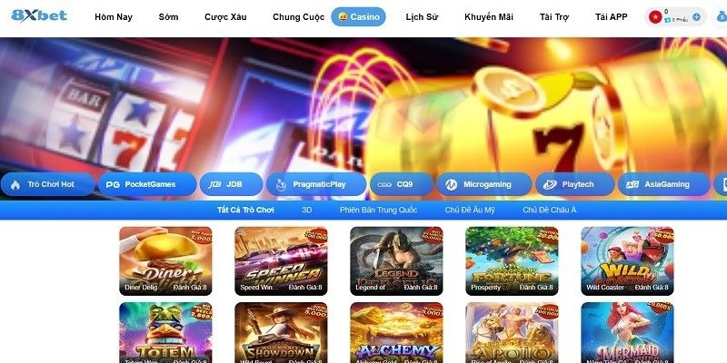 8Xbet địa chỉ chơi slot game thả ga nhận quà xả láng