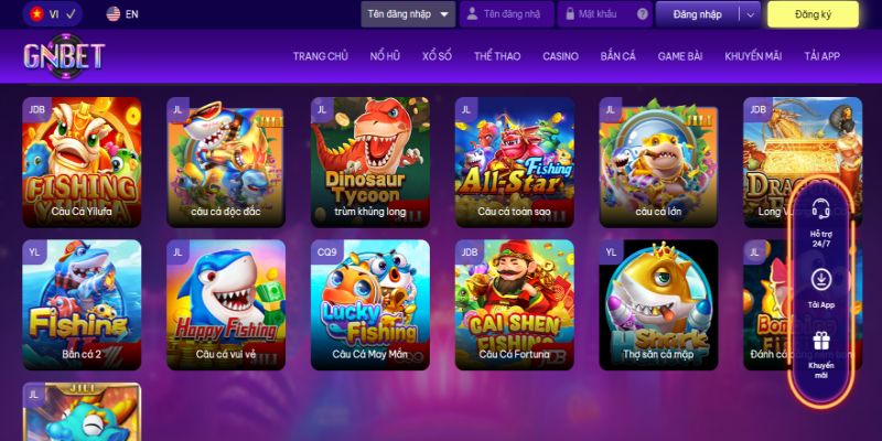 Gnbet game bắn cá đổi thưởng thưởng tốc độ