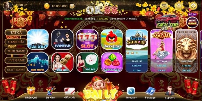 OK88 thử sức cổng game có tỷ lệ thưởng cao