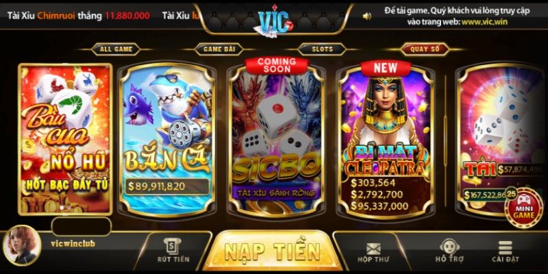 Vic.win địa chỉ cung cấp slot game đổi thưởng mới nhất