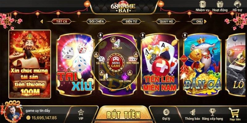 Tổng hợp kho game đa dạng quy tụ tại 68 Game Bài