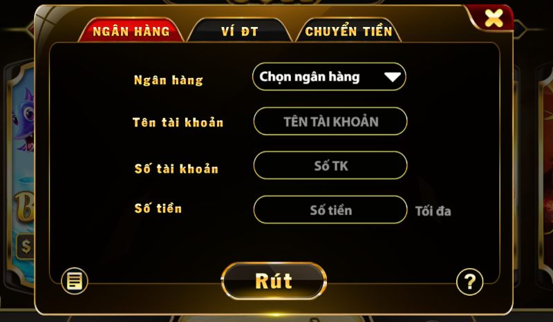 Cách rút tiền tại 68 Game Bài