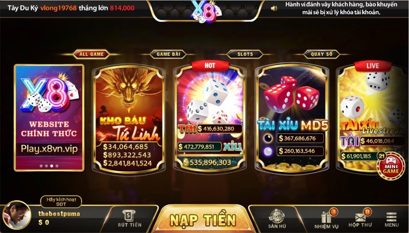 Cổng game đổi thưởng X8 Club uy tín xanh chín