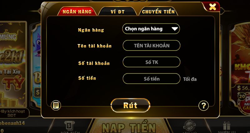 Rút tiền Yo88 về tài khoản cá nhân trong 1-3 phút