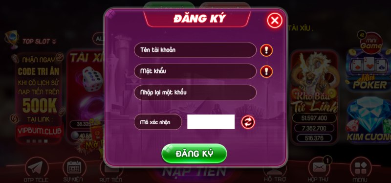 Hướng dẫn đăng ký tài khoản BUM79