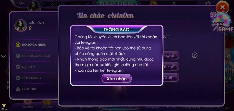 Giao diện game thân thiện