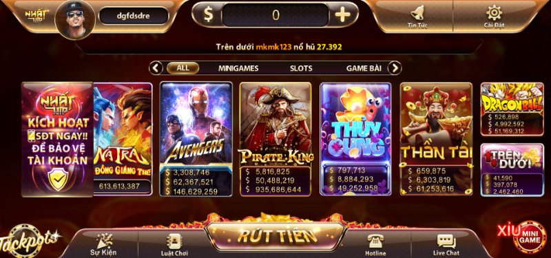 Kho game đổi thưởng bất tận tại ​​Nhất VIP