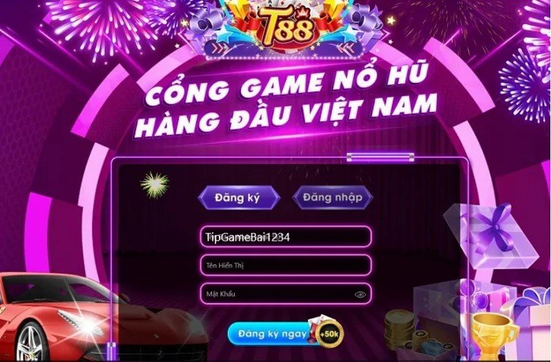 Thao tác đăng ký thành viên T88 cho tân binh