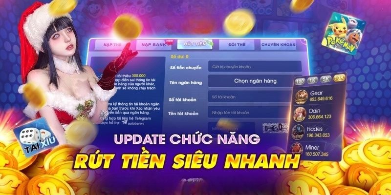 Thao tác rút tiền VuaClub nhanh về tài khoản cá nhân