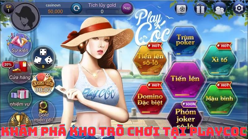 Khám phá kho trò chơi thú vị tại playcoc