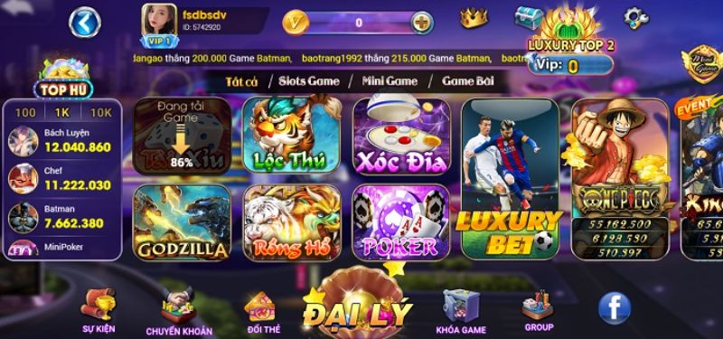 Tổng hợp sảnh game Luxy Club