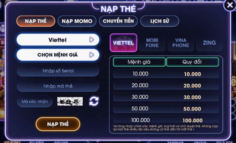 Chi tiết cách nạp rút tiền ViVu Game không gặp lỗi giao dịch