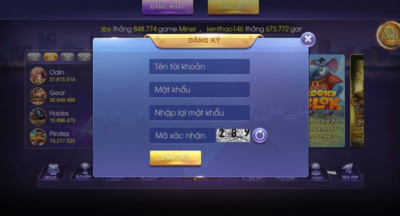 Hướng dẫn newbie đăng ký Vua Hũ Club