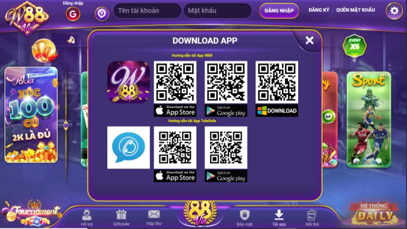 Tải app W88 Vin về điện thoại