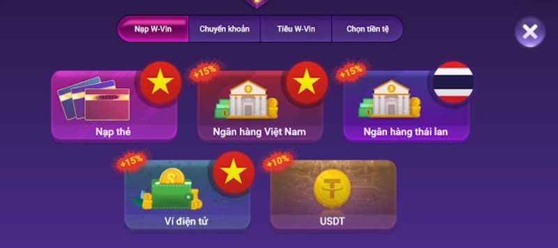 Quy trình nạp tiền W88 Vin