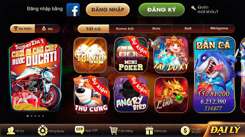 Danh sách sảnh game tại ZIN68 có tỷ lệ thưởng cao